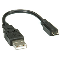 Kabel USB2.0  na Micro , 0.15m, crni